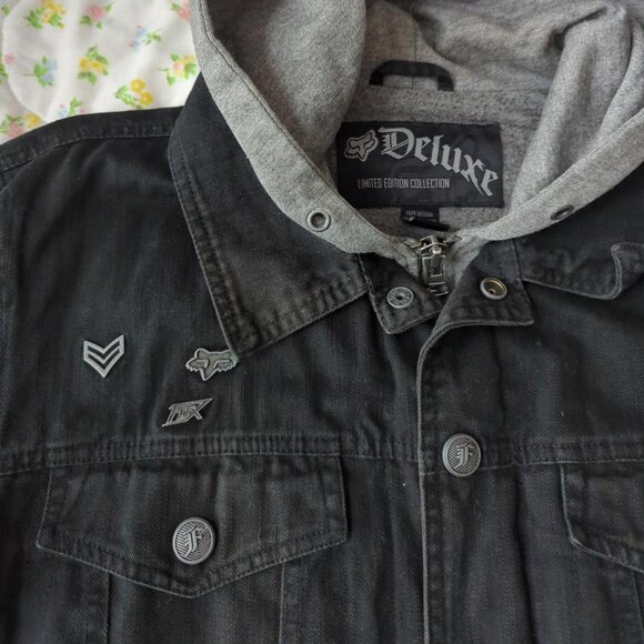 Denim hoodie-lined coat by Fox Racing - Picture 1 of 7